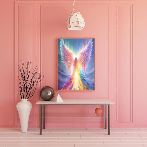 Bomclap Regnbågsängel Diamantkonst - Full Drill Kit 30x40 cm Väggdekor