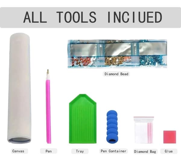 Bomclap Kolibri 5D Diamantkunstkit til Voksne – DIY Fugl Diamantmalering! Round Diamond Dots – Full Drill Kit. Kunst & håndarbejde – Hjemmesofa Decor