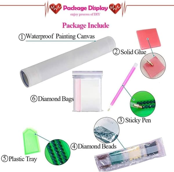 Bomclap Norrskensdesign 5D Diamond Art - Full Drill DIY, Unik Väggdekoration (30x40 cm)