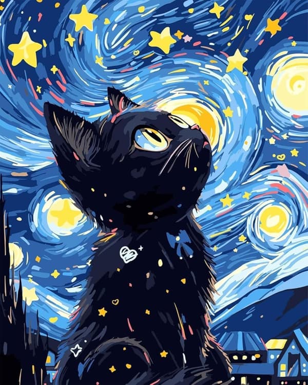 Bomclap Kattpyssel 5D Diamond Painting - Full Drill DIY Kit för Vuxna & Kattsamlare