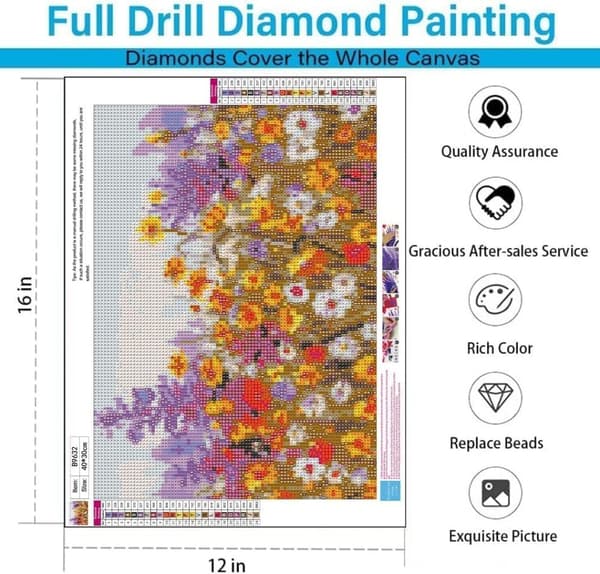 Bomclap Färgglada Sköldpaddor 5D Diamond Art - Avkopplande Full Drill DIY (12x16 tum)