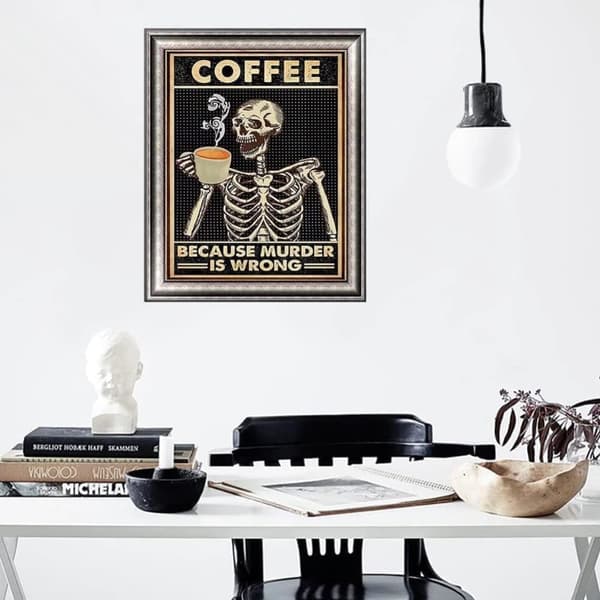 Bomclap Edgy Skeleton Diamond Art - 5D Full Drill DIY, Alternativ Väggkonst (12x16 tum)