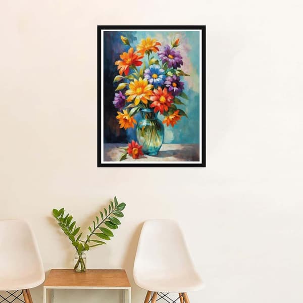 Bomclap Blommor Vasmotiv Diamond Painting - 5D Full Drill Pysselsättning & Konstverk 30x40 cm