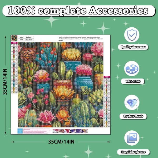 Bomclap mehevät timanttitaidesarjat aikuisille – 5D-pyöreä porakaktusmaalaus. DIY istutuskone kotikeittämissarja ja lahja (14x14 tuumaa)