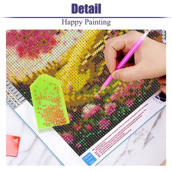 Bomclap Diamond Painting – Fyr säsongs Träd i Naturens Skönhet DIY 5D Diamantmålning för Vuxna & Nybörjare, 30x30cm
