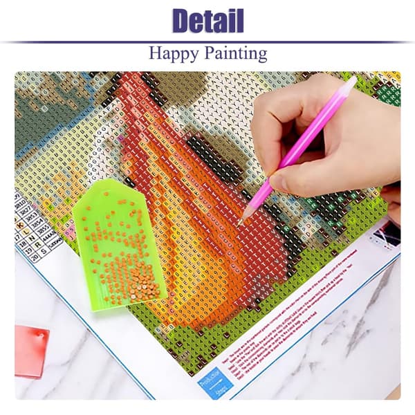 Bomclap Diamond Painting – Sötmaffiga Kreativa Koar i Blommande Äng DIY 5D Diamantmålning för Vuxna & Nybörjare, 30x30cm