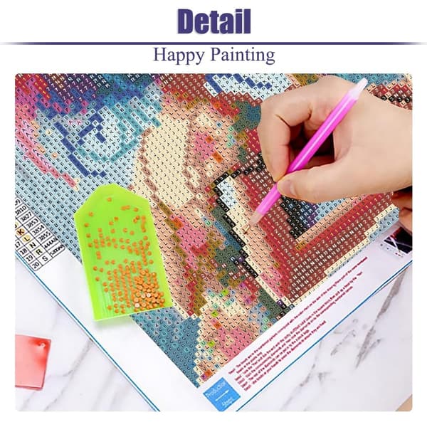 Bomclap Diamond Painting – Magisk Ålderdiffusion i Spegelns Bild DIY 5D Diamantmålning för Vuxna & Nybörjare, 30x30cm