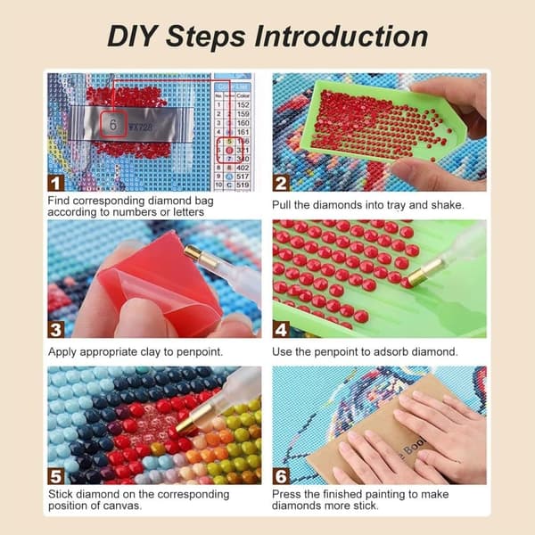 Bomclap Blomstermotiv 5D Diamond Painting - Full Drill DIY Kit för Heminredning & Present
