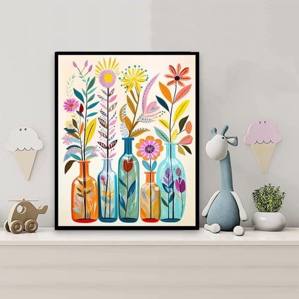 Bomclap Blomstermotiv 5D Diamond Painting - Full Drill DIY Kit för Heminredning & Present