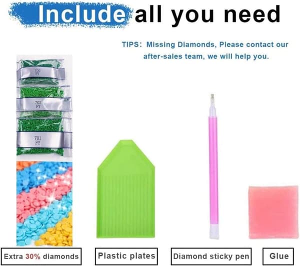 Bomclap Runda Blomsterhinkar 5D Diamantmålning - Full Drill DIY Konstpärlekit 30x40 cm