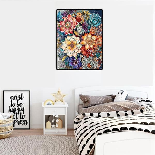 Bomclap Classic Floral Motif 5D - Täysi pora DIY Diamond Art seinien koristeluun