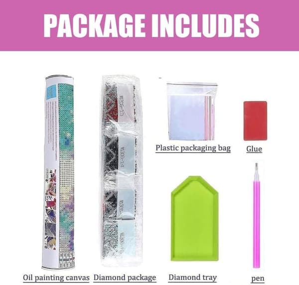 Bomclap Rosmotiv 5D Diamond Painting - Full Drill DIY Kit i Romantisk Stil 30x40 cm