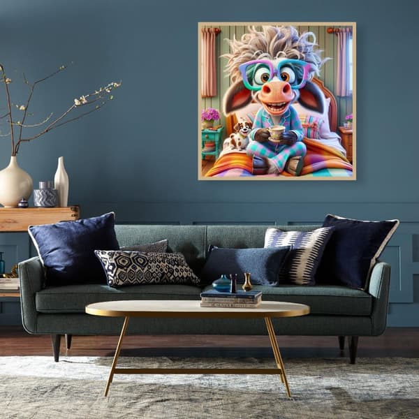 Bomclap Diamond Painting – Söt och Ljudig Djur i Morgonmys DIY 5D Diamantmålning för Vuxna & Nybörjare, 30x30cm
