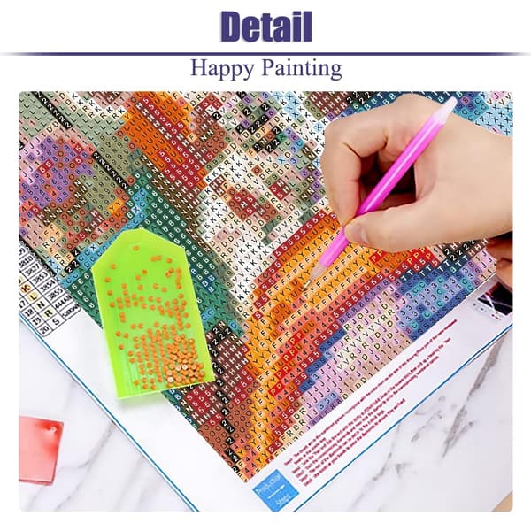 Bomclap Diamond Painting – Söt och Ljudig Djur i Morgonmys DIY 5D Diamantmålning för Vuxna & Nybörjare, 30x30cm