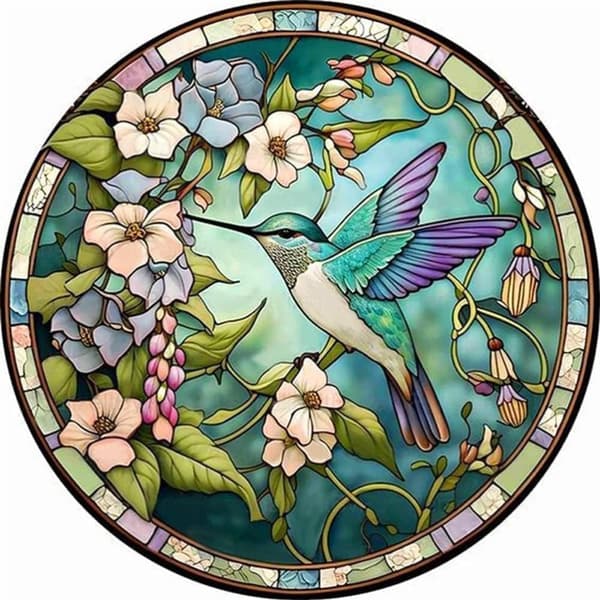 Bomclap Kolibridesign 5D Diamond Art - Full Drill DIY Flygande Väggkonst 35x35 cm
