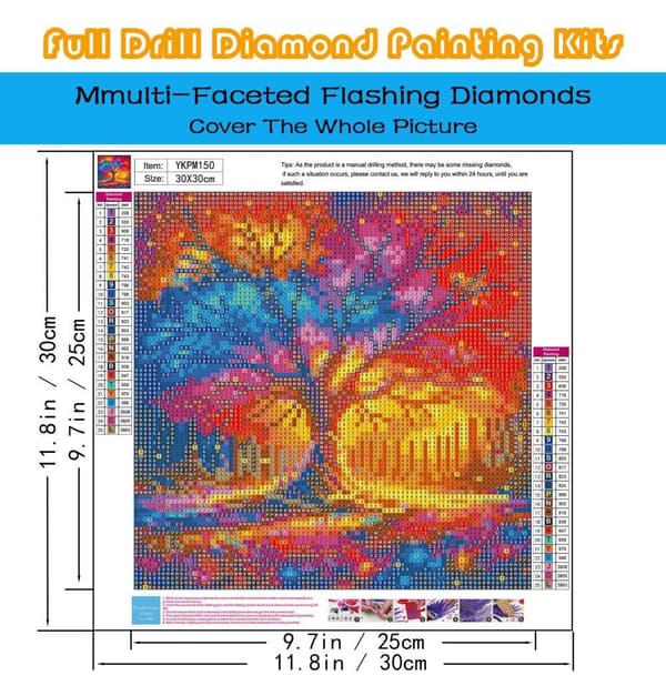 Bomclap Tree of Life 5D Diamond Kit Aikuiset – Aloittelijoiden timanttimaalaus! DIY pyöreä pora – Hemmawall Decor 30x30cm