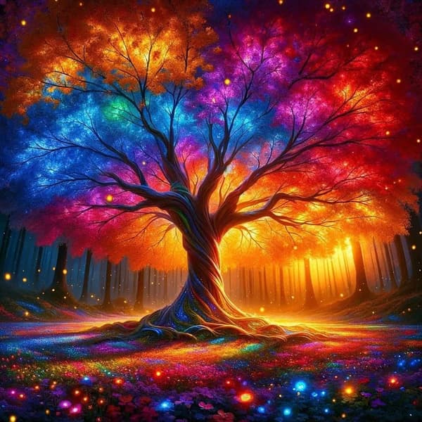 Bomclap Tree of Life 5D Diamond Kit Aikuiset – Aloittelijoiden timanttimaalaus! DIY pyöreä pora – Hemmawall Decor 30x30cm