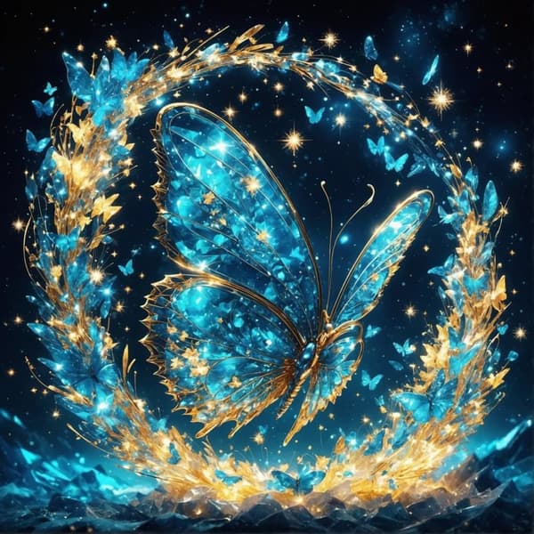 Bomclap Glitter Butterfly 5D Diamond Kit Voksne Begyndere – DIY Full Drill Runde Diamond Dots! Hemmawall Indretning 30x30cm
