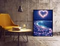 Miniatyrbild 4 av 6: Bomclap 5D Kärlekshjärta Strand Diamantkit Vuxna Beginners – DIY Full Drill med Round Diamond Dots! Hemmawall Decor 30x40cm