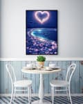 Miniatyrbild 2 av 6: Bomclap 5D Kärlekshjärta Strand Diamantkit Vuxna Beginners – DIY Full Drill med Round Diamond Dots! Hemmawall Decor 30x40cm