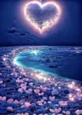 Miniatyrbild 1 av 6: Bomclap 5D Kärlekshjärta Strand Diamantkit Vuxna Beginners – DIY Full Drill med Round Diamond Dots! Hemmawall Decor 30x40cm