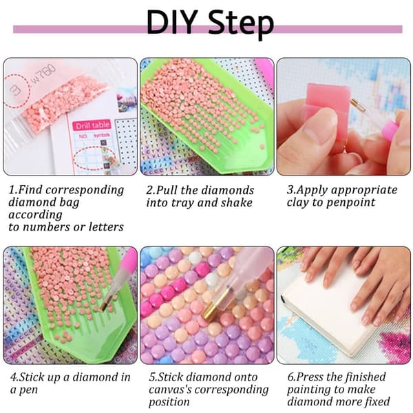 Bomclap Moon Landscape 5D Diamond Kit Voksne – Vandfaldslandskab med sinusminer! DIY strikkekraft – Hemmawall Indretningsgave 30x40cm