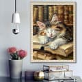 Pikkukuva 3 / 7: Bomclap Cat Diamond Kit Adults – 5D-nukkuva kissa Resingeminesillä! DIY Knitting Power – Hemmawall Sisustus & Lahja 30x40cm