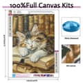 Pikkukuva 4 / 7: Bomclap Cat Diamond Kit Adults – 5D-nukkuva kissa Resingeminesillä! DIY Knitting Power – Hemmawall Sisustus & Lahja 30x40cm