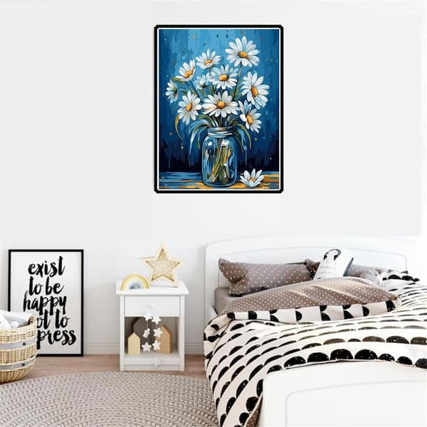 Bomclap Golden Roach i Vase 5D Diamond Kit Voksne Begyndere – DIY Full Drill Diamond Dots! Kristallcraft – Hemmawall Indretningsgave 30x40cm