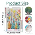 Miniatyrbillede 5 af 7: Bomclap Flowers 5D Diamond Kit Voksne Begyndere – DIY Gem Art Full Drill Diamond Dots! Kristallcraft – Hemmawall Indretningsgave 30x40cm