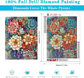Pikkukuva 4 / 7: Bomclap Box Flowers 5D Diamond Kit Aikuiset Aloittelijat – DIY-pyöreä maali Diamondsilta! Gem Full Drill Diamond Dots – Hemmawall Decor Gift 30x40cm