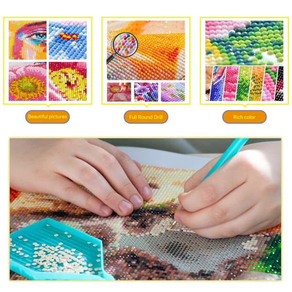 Bomclap Diamond Painting – Funklende krystal fugl på gren DIY 5D diamantmaleri for voksne og begyndere, 30x30cm