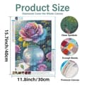 Pikkukuva 4 / 7: Bomclap Hortensia 5D Diamond Kit Aikuiset Aloittelijat – DIY Gem Art Full Drill Diamond Dots! Kristallcraft – Hemmawall Sisustuslahja 30x40cm