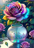Pikkukuva 1 / 7: Bomclap Hortensia 5D Diamond Kit Aikuiset Aloittelijat – DIY Gem Art Full Drill Diamond Dots! Kristallcraft – Hemmawall Sisustuslahja 30x40cm
