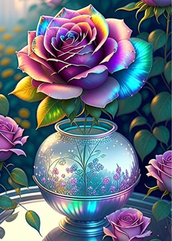 Bomclap Hortensia 5D Diamond Kit Aikuiset Aloittelijat – DIY Gem Art Full Drill Diamond Dots! Kristallcraft – Hemmawall Sisustuslahja 30x40cm