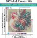 Miniatyrbild 3 av 7: Bomclap Diamond Painting – Färgsprakande Koko i Unik Fjäderstil DIY 5D Diamantmålning för Vuxna & Nybörjare, 30x30cm