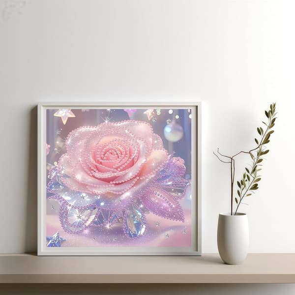 Bomclap 5D timanttimaalaus kukat - DIY mittatilaustyönä muotoiltu kristallitaide aloittelijoille (30x30 cm seinäkoriste)