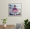 Miniatyrbillede 5 af 9: Bomclap Beach Tema Diamant Kunst - DIY Coastal Girl Krystal Maleri for Voksne (30x30 cm Hjem Indretning)