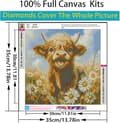 Miniatyrbillede 3 af 7: Bomclap Diamond Painting – Sødt vildsvin i blomstereng DIY 5D diamantmaleri til voksne og begyndere, 30x30cm