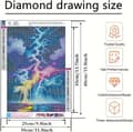 Miniatyrbillede 2 af 8: Bomclap Lightning Design Diamond Puzzle - Farverig 5D krystal kunst 30x40cm DIY sæt