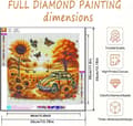Pikkukuva 6 / 9: Bomclap auringonkukka Design 5D timanttitaide - 35x35cm täysi pora kristallipalapeli