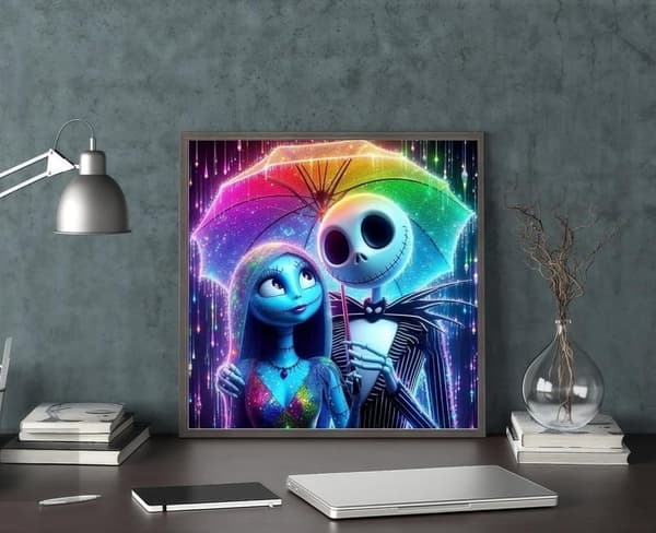 Bomclap Skull Tem Diamond Maleri - Edgy 5D Krystal Art 35x35 cm DIY
