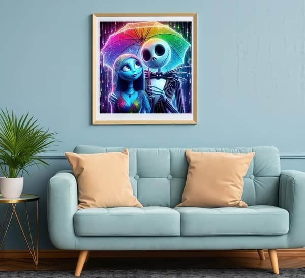 Bomclap Skull Tem Diamond Maleri - Edgy 5D Krystal Art 35x35 cm DIY