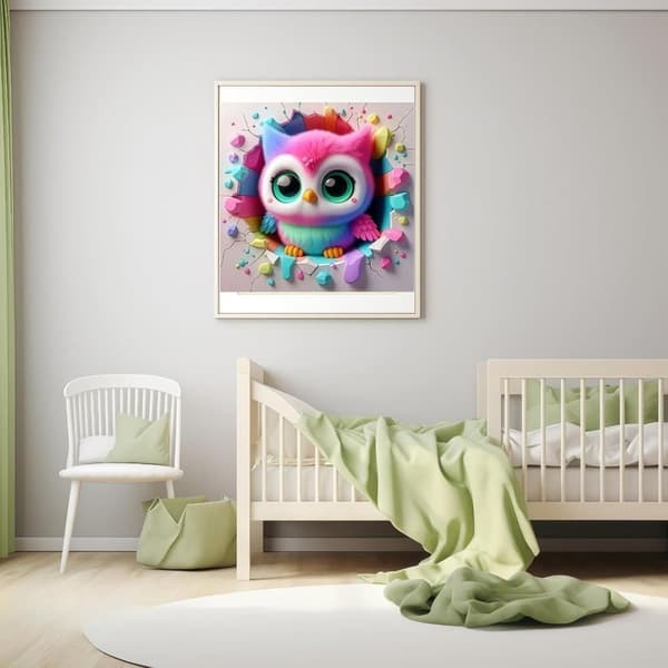 Bomclap Ugle Motiv Diamant Puslespil - 5D Naturskøn Vægkunst 35x35 cm