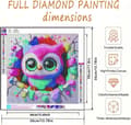 Miniatyrbillede 5 af 8: Bomclap Ugle Motiv Diamant Puslespil - 5D Naturskøn Vægkunst 35x35 cm