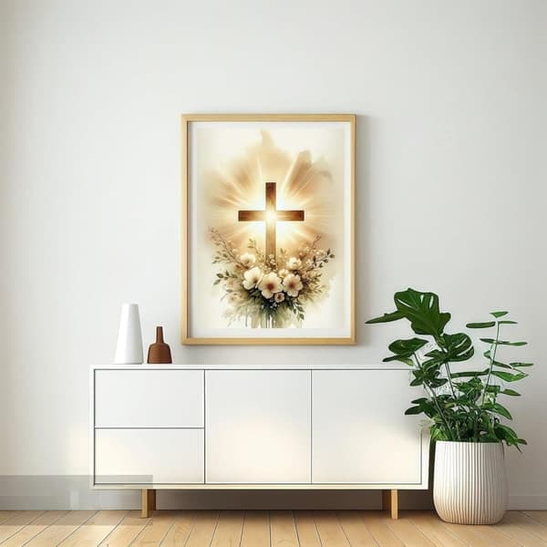 Bomclap Kristet Kors Diamantkonst - Religiös 5D Målning 30x40 cm DIY