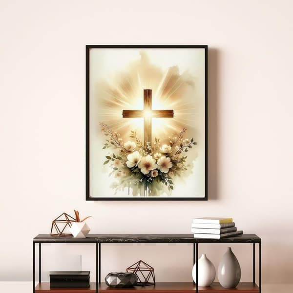 Bomclap Kristet Kors Diamantkonst - Religiös 5D Målning 30x40 cm DIY