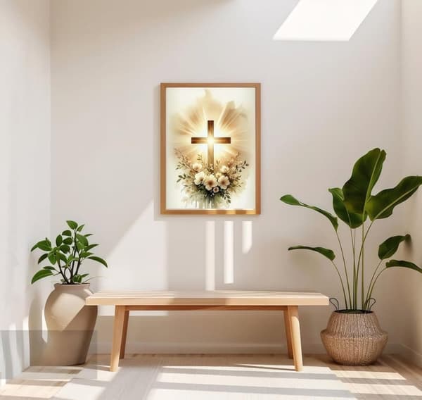 Bomclap Kristet Kors Diamantkonst - Religiös 5D Målning 30x40 cm DIY