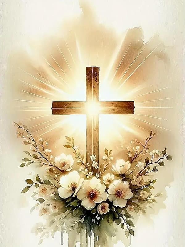 Bomclap Kristet Kors Diamantkonst - Religiös 5D Målning 30x40 cm DIY