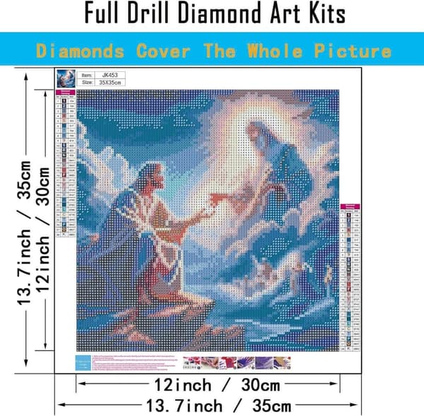 Bomclap Kristus Diamantmålning Full Drill Religiös Konst - Trosinspirerande DIY 35x35 cm